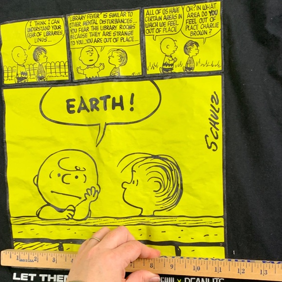 Peanuts Black Tee with Yellow Accents dream clothing Charlie Brown - Picture 8 of 15